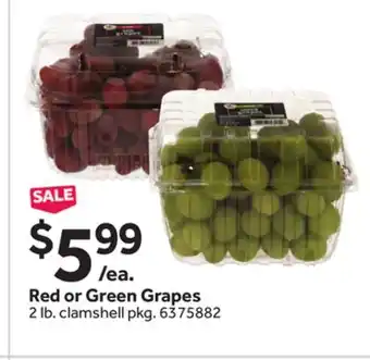 Stop&Shop Red or green grapes offer