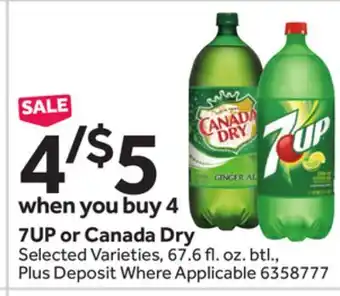 Stop&Shop 7up or canada dry offer