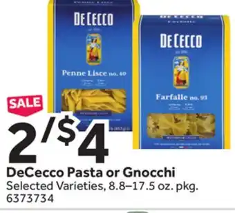 Stop&Shop Dececco pasta or gnocchi offer