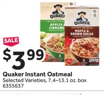 Stop&Shop Quaker instant oatmeal offer
