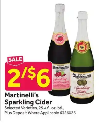 Stop&Shop Martinelli's sparkling cider offer