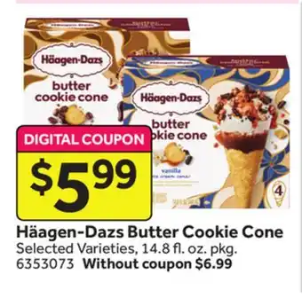 Stop&Shop Häagen-dazs butter cookie cone offer