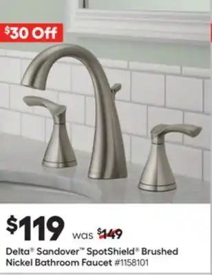 Lowe's Sandover spotshield brushed nickel bathroom faucet offer