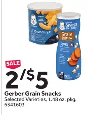 Stop&Shop Gerber grain snacks offer