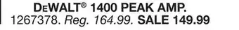 Blain's Farm & Fleet Dewalt 1400 peak amp offer