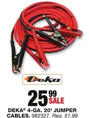 Blain's Farm & Fleet Deka 4-ga. 20' jumper cables offer