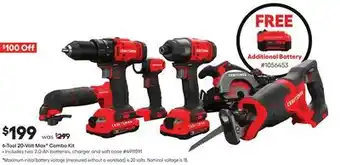 Lowe's 6-tool 20-volt max f combo kit offer