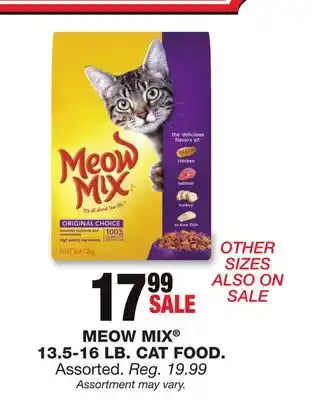 Blain's Farm & Fleet Meow mix 13.5-16 lb. cat food offer