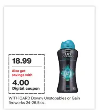 CVS Downy unstopables or gain fireworks 24-26.5 oz offer