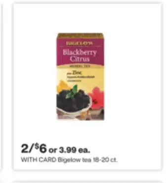 CVS Bigelow tea 18-20 ct offer