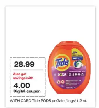 CVS Tide pods or gain flings! offer
