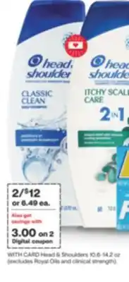 CVS Head & shoulder 10.5-54.2 oz offer