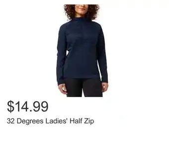 Costco 32 degrees ladies' half zip offer