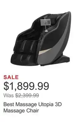 Costco Best massage utopia 3d massage chair offer