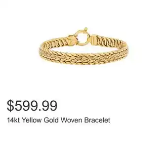 Costco 14kt yellow gold woven bracelet offer