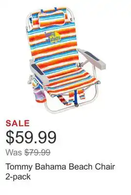 Costco Tommy bahama beach chair 2-pack offer