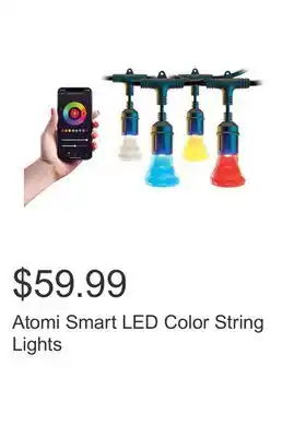 Costco Atomi smart led color string lights offer
