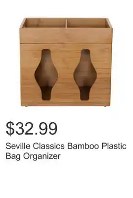Costco Seville classics bamboo plastic bag organizer offer
