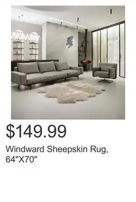 Costco Windward sheepskin rug, 64x70 offer