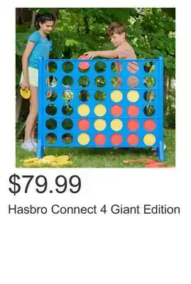 Costco Hasbro connect 4 giant edition offer