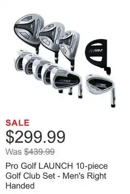 Costco Pro golf launch 10-piece golf club set - men's right handed offer