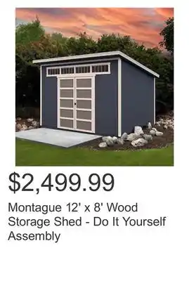 Costco Montague 12' x 8' wood storage shed - do it yourself assembly offer
