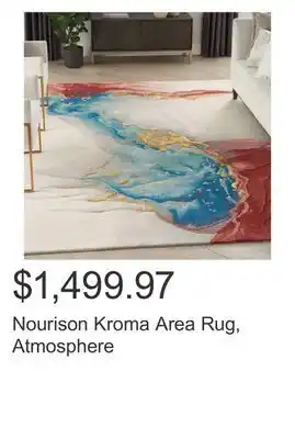 Costco Nourison kroma area rug, atmosphere offer