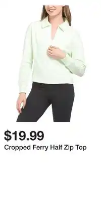 TJ Maxx Cropped ferry half zip top offer