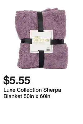 Five Below Luxe collection sherpa blanket 50in x 60in offer