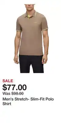 Macy's Men's stretch- slim-fit polo shirt offer
