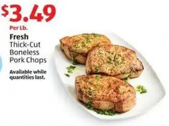 Aldi Fresh Thick-Cut Boneless Pork Chops offer