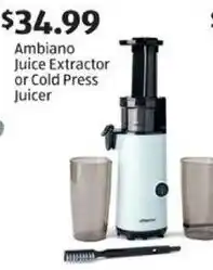 Aldi Ambiano Juice Extractor or Cold Press Juicer offer