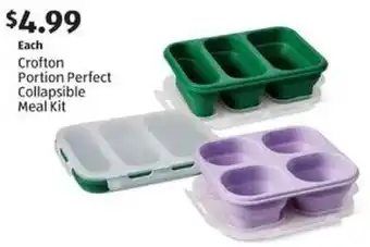 Aldi Crofton Portion Perfect Collapsible Meal Kit offer