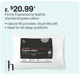 JC Penney Home expressions feather standard/queen pillow offer