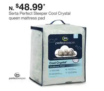 JC Penney Serta perfect sleeper cool crystal queen mattress pad offer