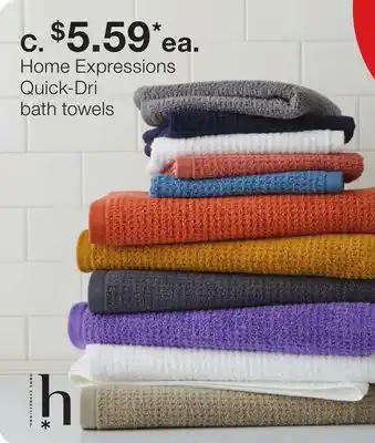 JC Penney Home expressions quick-dri bath towels offer