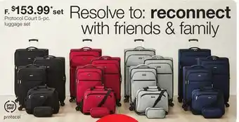 JC Penney Protocol court 5-pc. luggage set offer