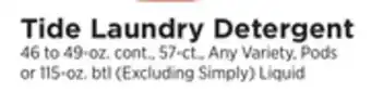 ShopRite Laundry detergent offer