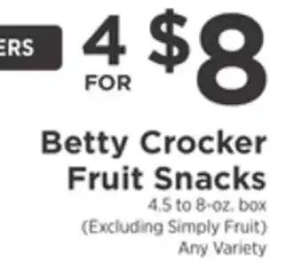 ShopRite Fruit snacks offer