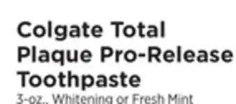 ShopRite Total plaque pro-release toothpaste offer