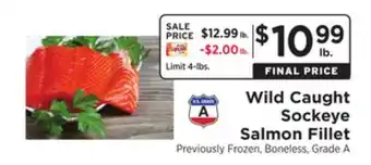 ShopRite Wild caught sockeye salmon fillet offer