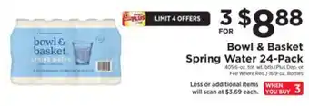 ShopRite Bowl & basket spring water offer