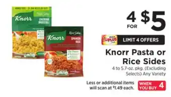 ShopRite Pasta or rice sides offer