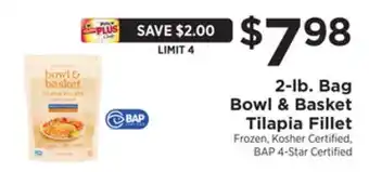 ShopRite 2-lb. bag tilapia fillet offer