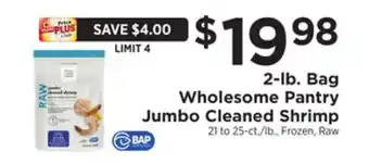 ShopRite 2-lb. bag jumbo cleaned shrimp offer
