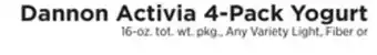 ShopRite Activia 4-pack yogurt offer