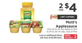 ShopRite Applesauce offer