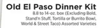 ShopRite Old el paso dinner kit offer