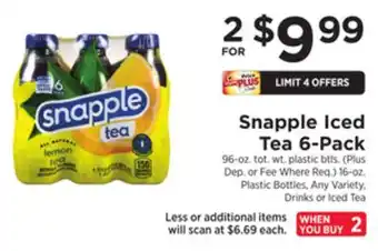 ShopRite Iced tea 6-pack offer