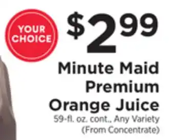 ShopRite Premium orange juice offer